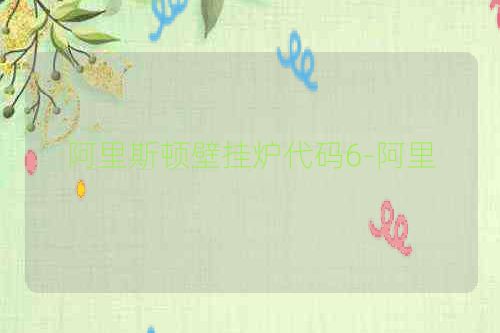 阿里斯顿壁挂炉代码6-阿里