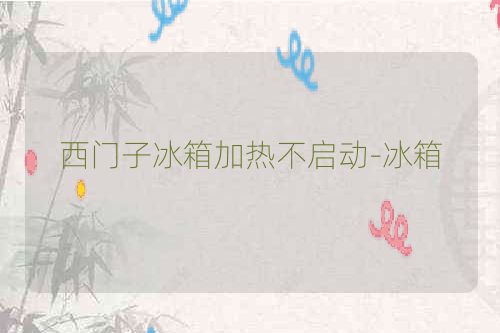 西门子冰箱加热不启动-冰箱