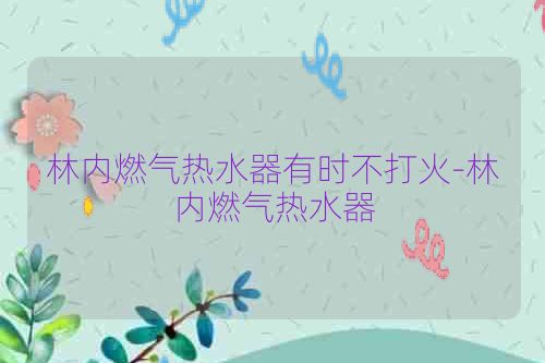 林内燃气热水器有时不打火-林内燃气热水器