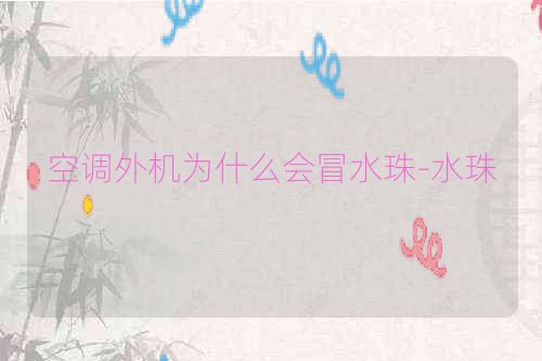 空调外机为什么会冒水珠-水珠