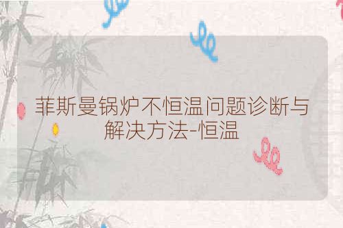 菲斯曼锅炉不恒温问题诊断与解决方法-恒温