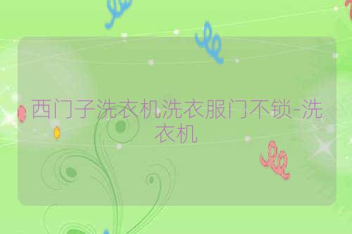 西门子洗衣机洗衣服门不锁-洗衣机