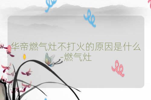 华帝燃气灶不打火的原因是什么-燃气灶