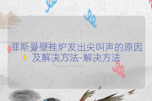 菲斯曼壁挂炉发出尖叫声的原因及解决方法-解决方法