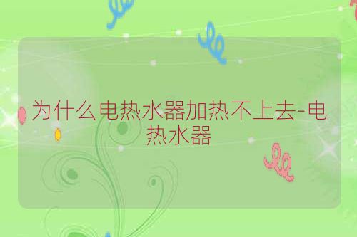 为什么电热水器加热不上去-电热水器