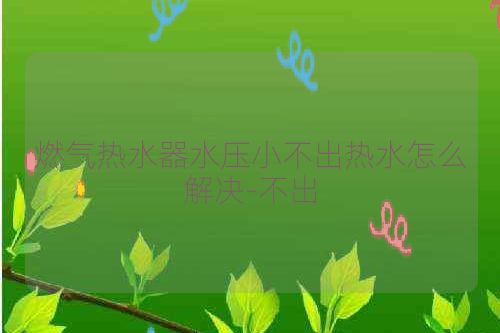 燃气热水器水压小不出热水怎么解决-不出