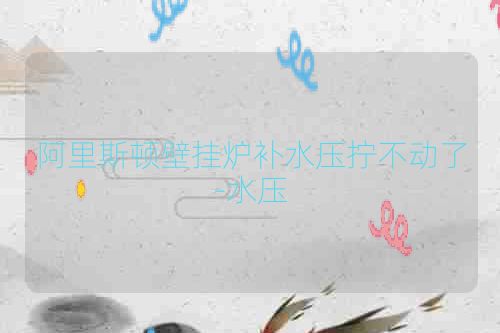 阿里斯顿壁挂炉补水压拧不动了-水压