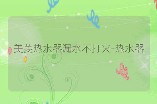 美菱热水器漏水不打火-热水器