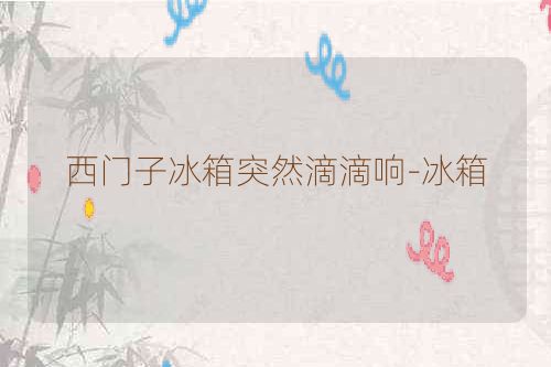 西门子冰箱突然滴滴响-冰箱