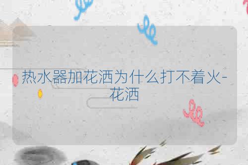 热水器加花洒为什么打不着火-花洒