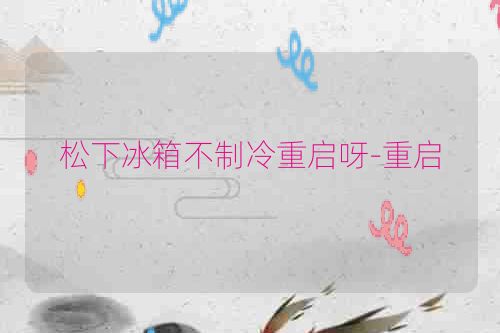 松下冰箱不制冷重启呀-重启