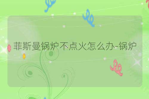 菲斯曼锅炉不点火怎么办-锅炉