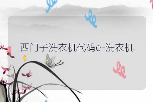 西门子洗衣机代码e-洗衣机