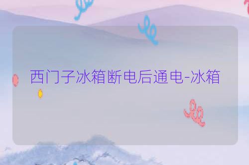西门子冰箱断电后通电-冰箱