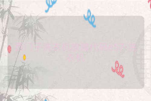 西门子洗衣机故障代码e57-洗衣机