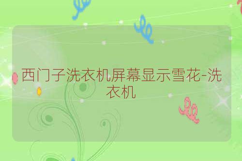 西门子洗衣机屏幕显示雪花-洗衣机