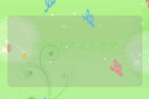 西门子打不着火-故障