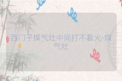 西门子煤气灶中间打不着火-煤气灶