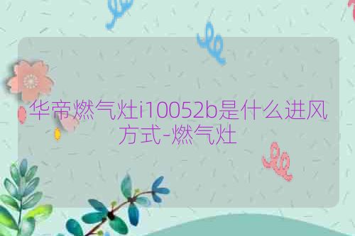华帝燃气灶i10052b是什么进风方式-燃气灶