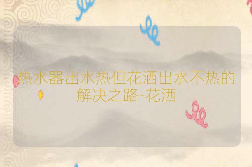 热水器出水热但花洒出水不热的解决之路-花洒