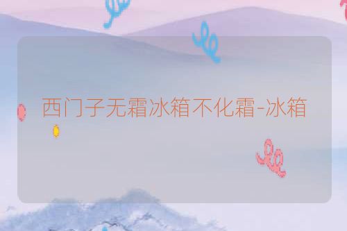 西门子无霜冰箱不化霜-冰箱