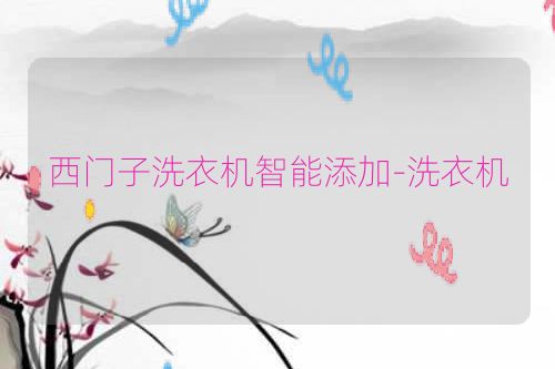 西门子洗衣机智能添加-洗衣机