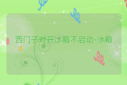 西门子对开冰箱不启动-冰箱