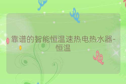 靠谱的智能恒温速热电热水器-恒温