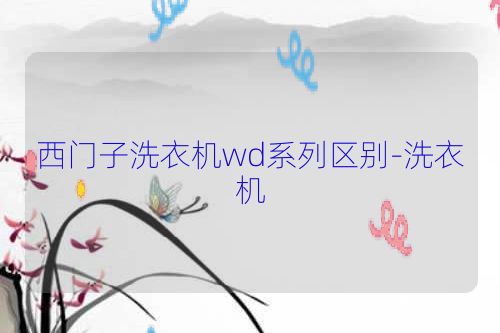 西门子洗衣机wd系列区别-洗衣机