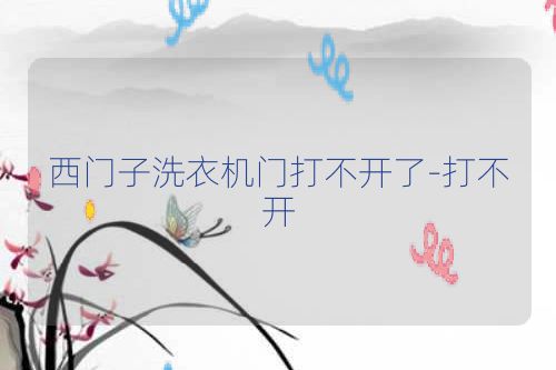 西门子洗衣机门打不开了-打不开