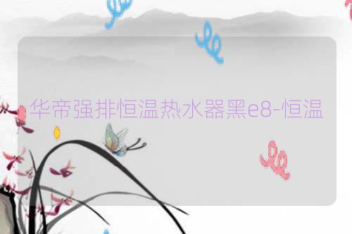 华帝强排恒温热水器黑e8-恒温