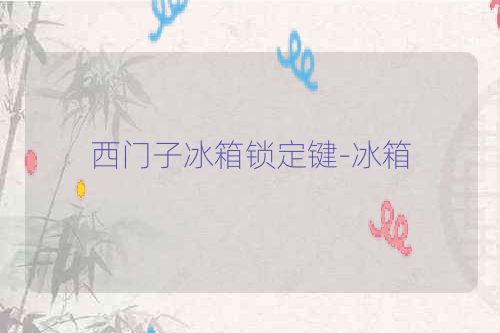 西门子冰箱锁定键-冰箱