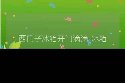 西门子冰箱开门滴滴-冰箱