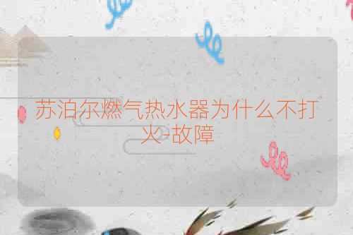苏泊尔燃气热水器为什么不打火-故障