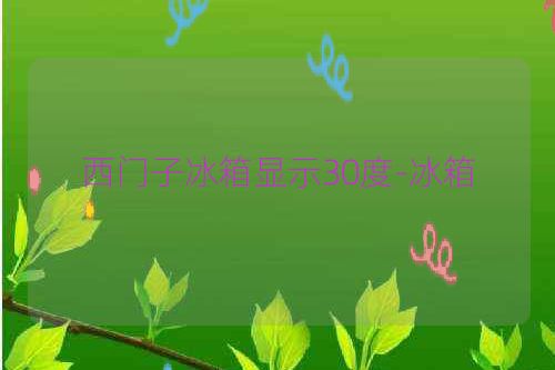 西门子冰箱显示30度-冰箱