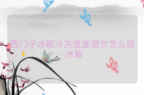 西门子冰箱冷冻温度调节怎么调-冰箱