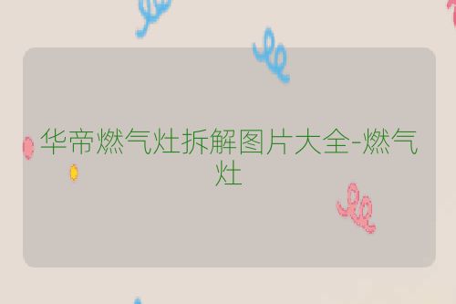 华帝燃气灶拆解图片大全-燃气灶