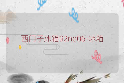 西门子冰箱92ne06-冰箱