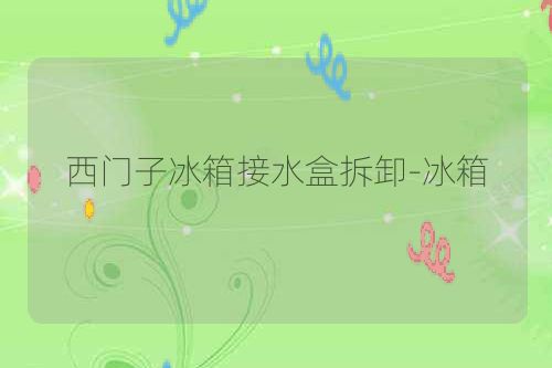 西门子冰箱接水盒拆卸-冰箱