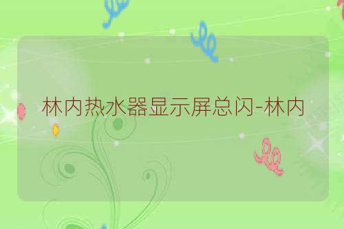 林内热水器显示屏总闪-林内