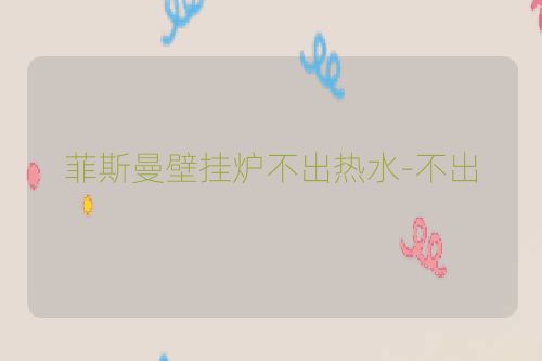 菲斯曼壁挂炉不出热水-不出