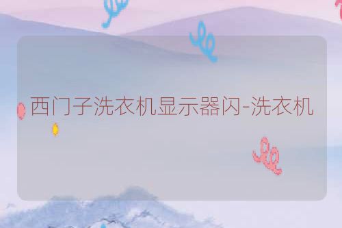 西门子洗衣机显示器闪-洗衣机