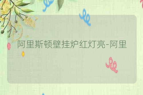 阿里斯顿壁挂炉红灯亮-阿里
