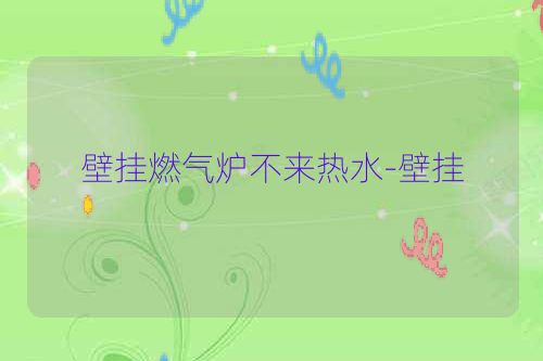 壁挂燃气炉不来热水-壁挂