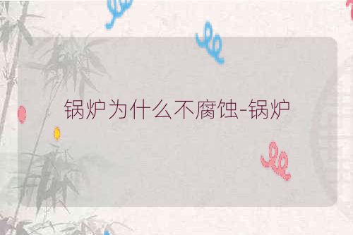 锅炉为什么不腐蚀-锅炉