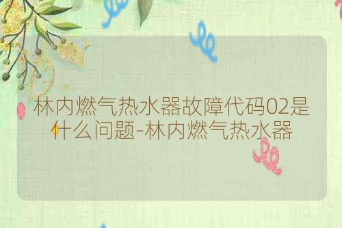林内燃气热水器故障代码02是什么问题-林内燃气热水器