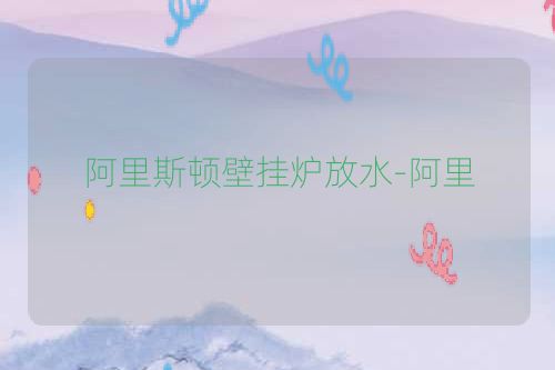 阿里斯顿壁挂炉放水-阿里