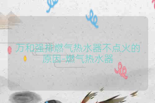 万和强排燃气热水器不点火的原因-燃气热水器