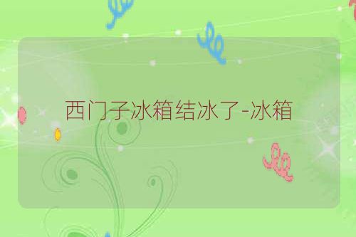 西门子冰箱结冰了-冰箱