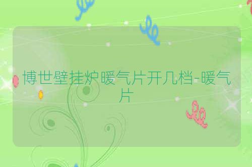博世壁挂炉暖气片开几档-暖气片
